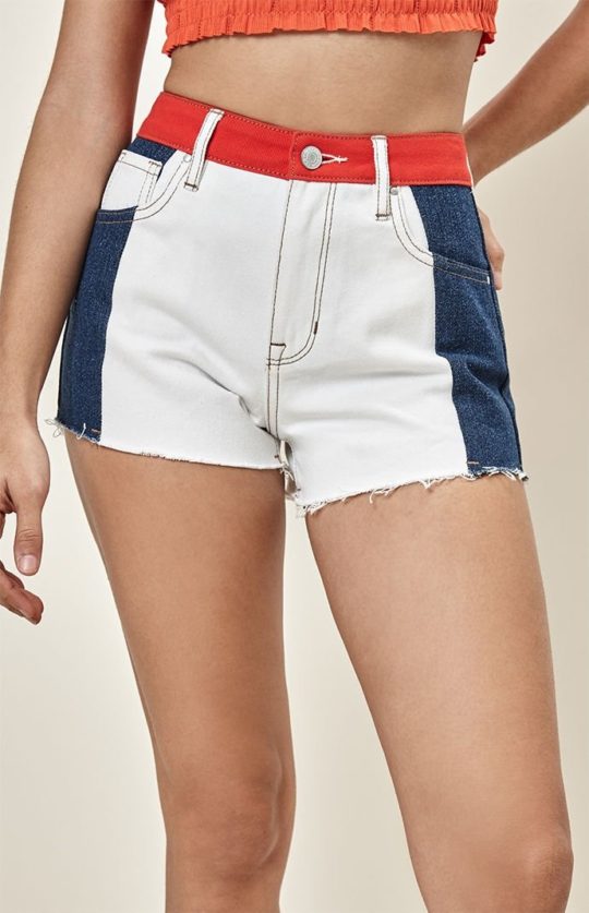 High Rise Denim Shorts - Women Of Edm