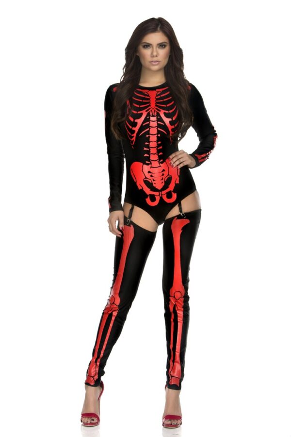 Fiery Frame 3 Pc. Sexy Skeleton Costume