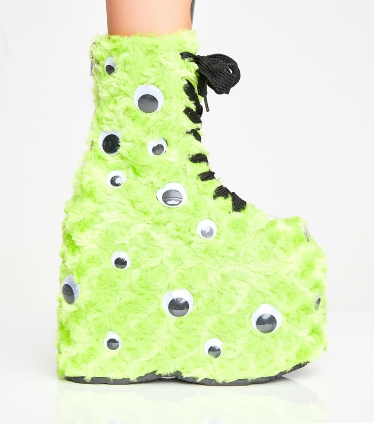 demonia fuzzy boots