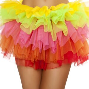 Rainbow Tulle Ruffled Petticoat Tutu