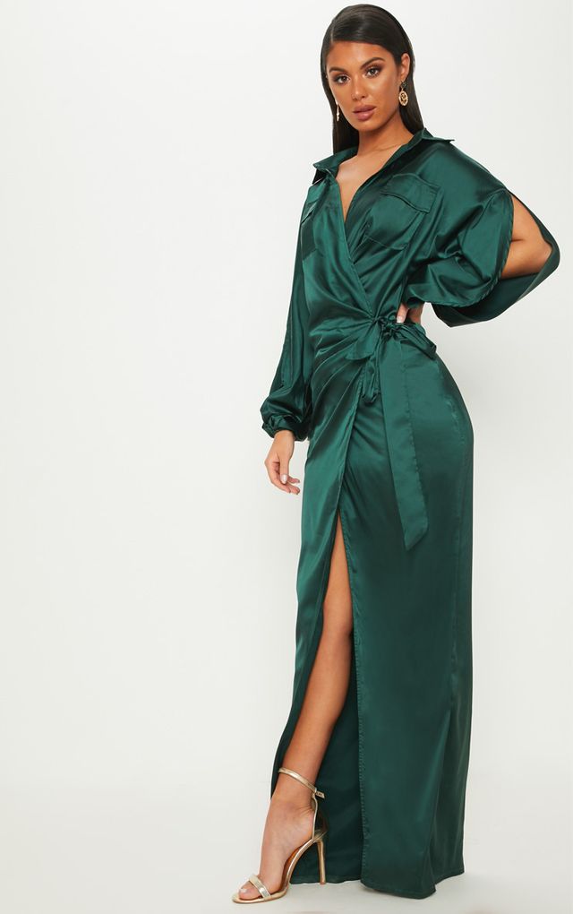 emerald maxi dress