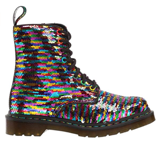 rainbow sequin heels