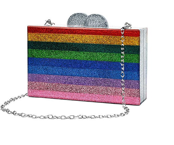 Acrylic Rainbow Crossbody Bag