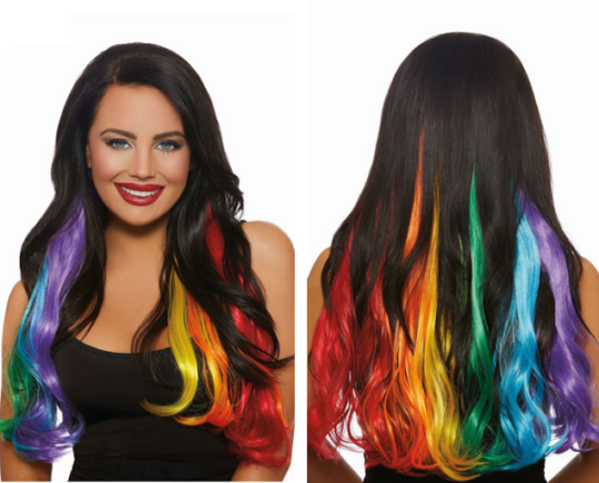 9. Blue and Purple Rainbow Hair Extensions for a Temporary Look - wide 7