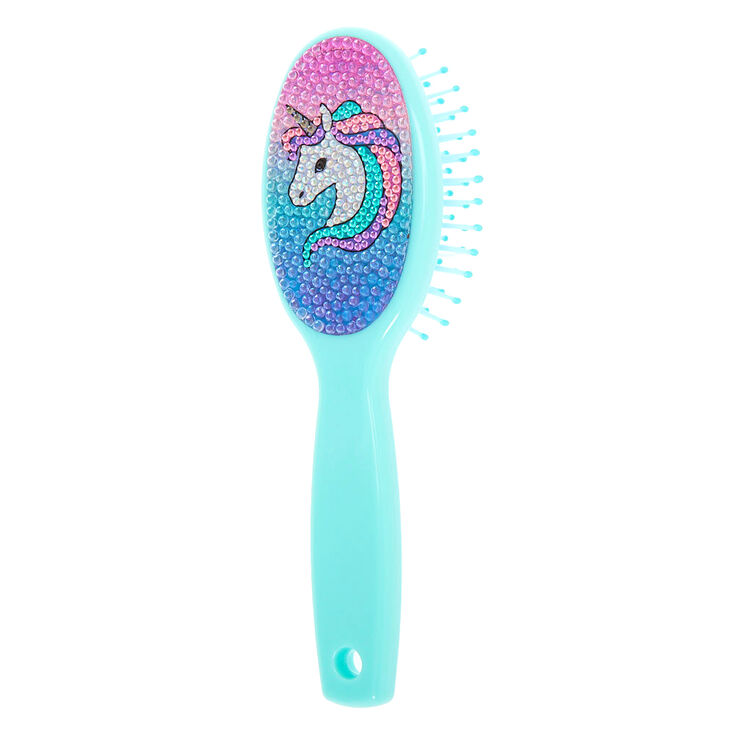 Club Miss Glitter The Unicorn Bling Mini Paddle Hair Brush Mint