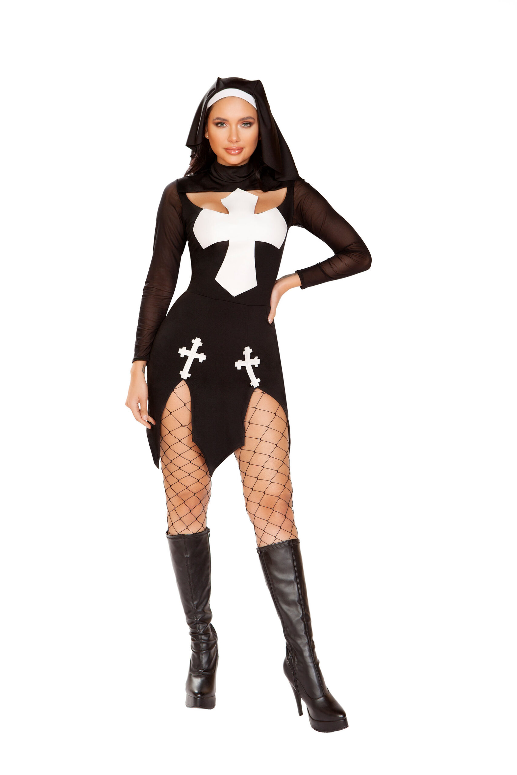 Black White 2 Pc Loving Nun Costume Women Of Edm