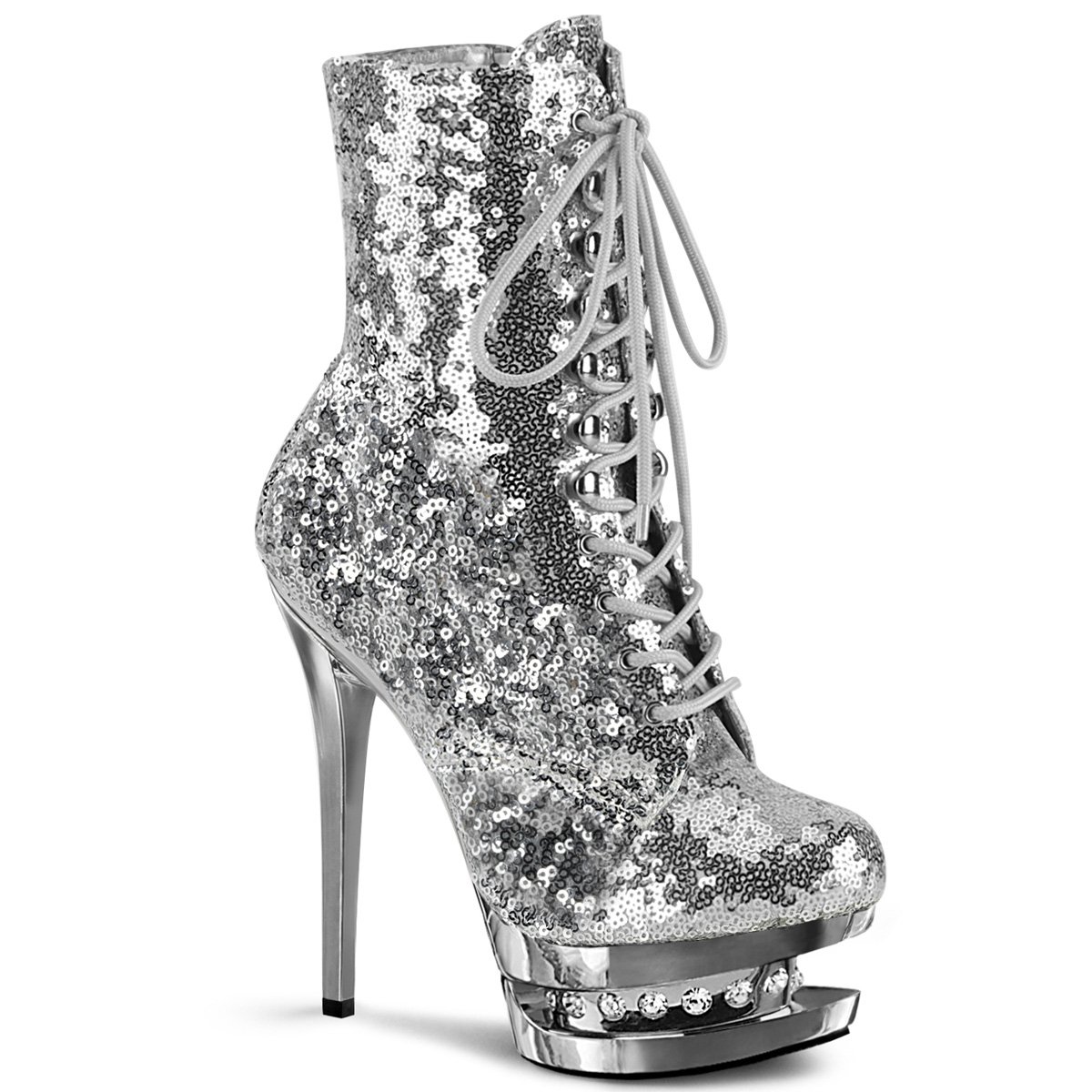 ladies silver booties