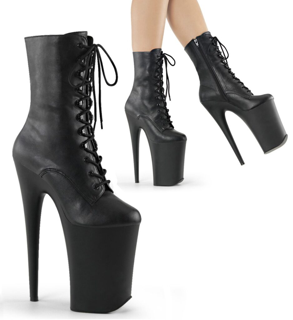 lace platform booties