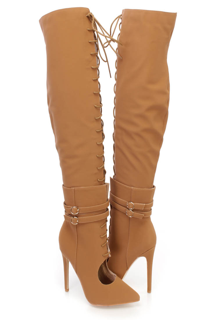 high camel boots