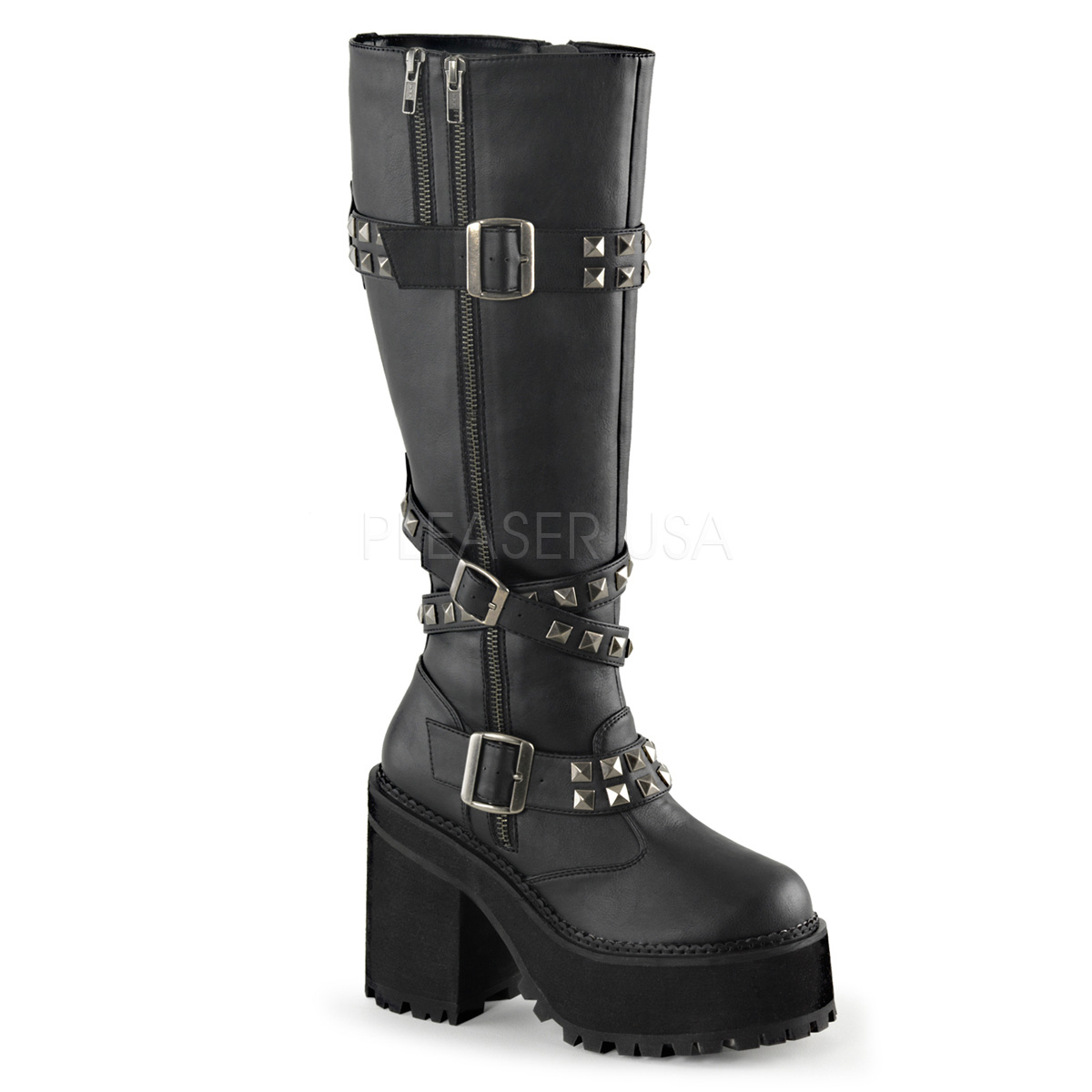 faux leather platform shoes