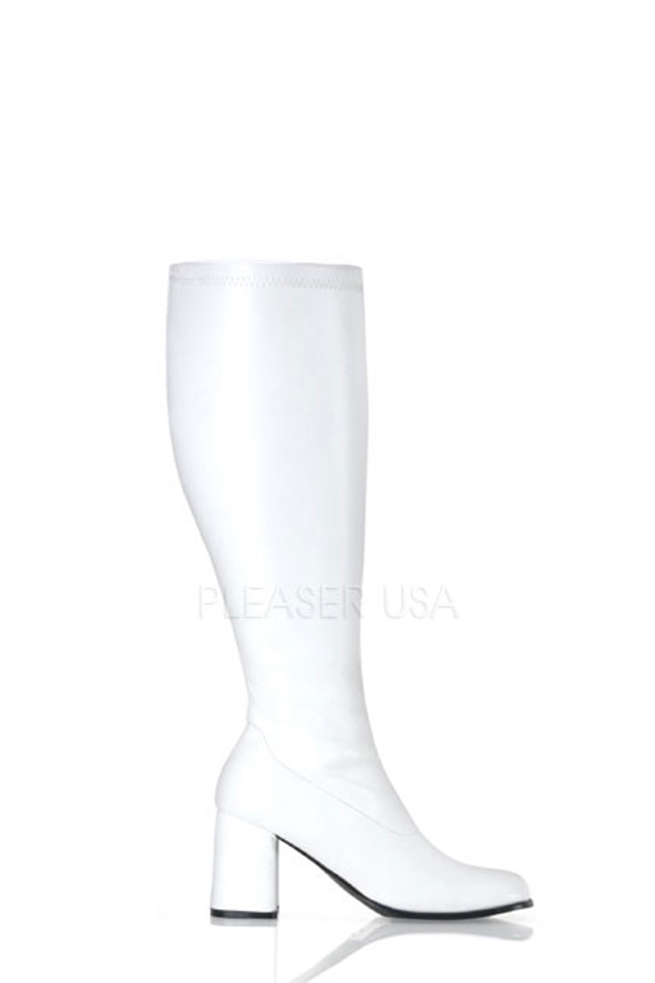 white go go boots wide calf