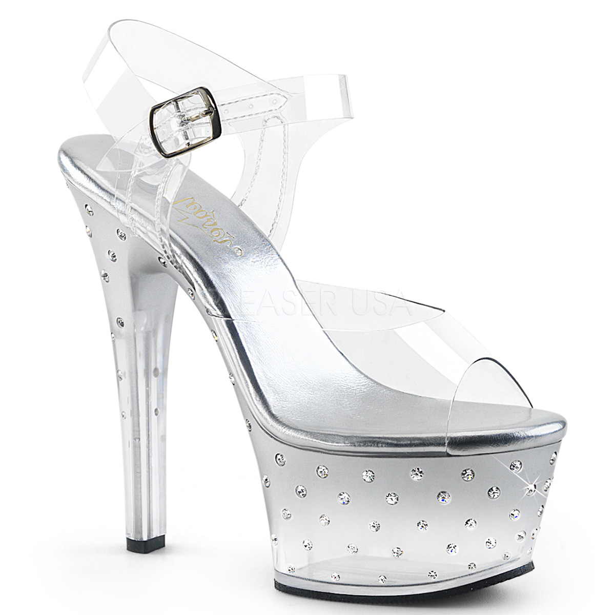 clear prom heels