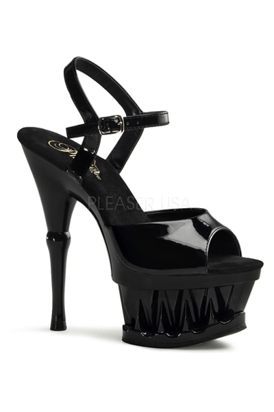 black high heels with spikes