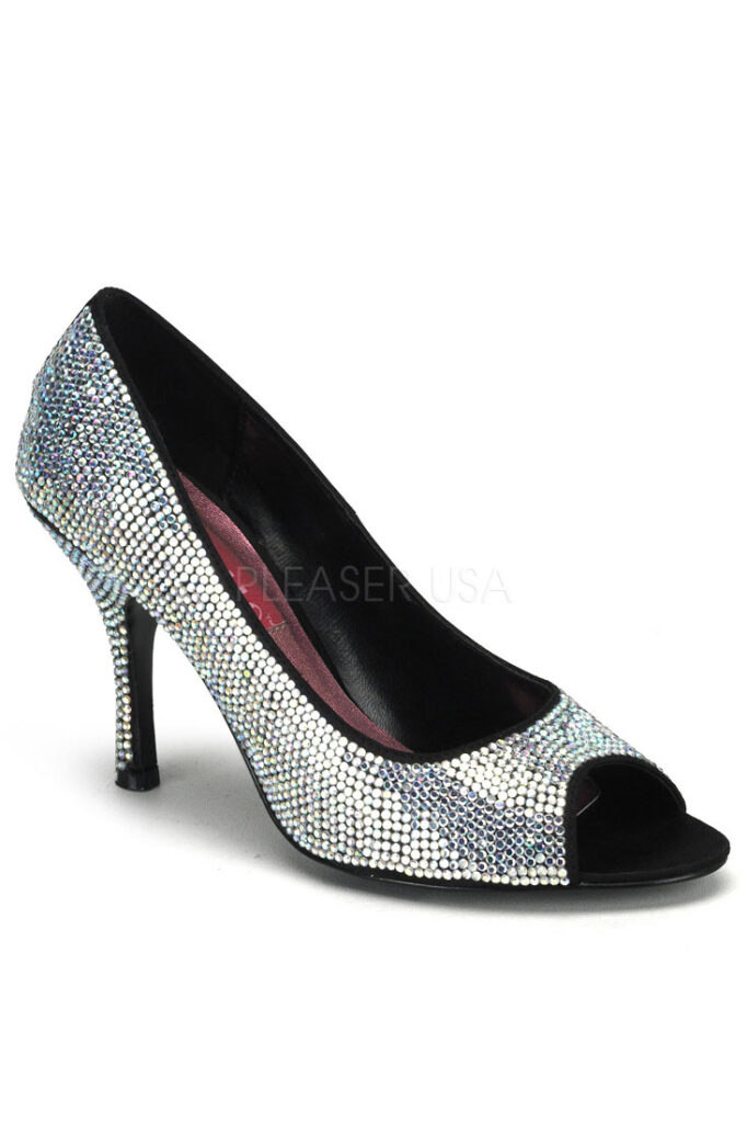 iridescent sequin heels