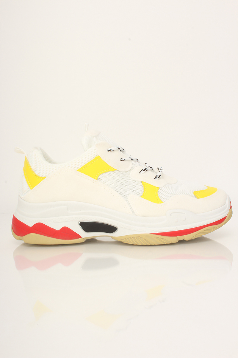white trainers turned yellow