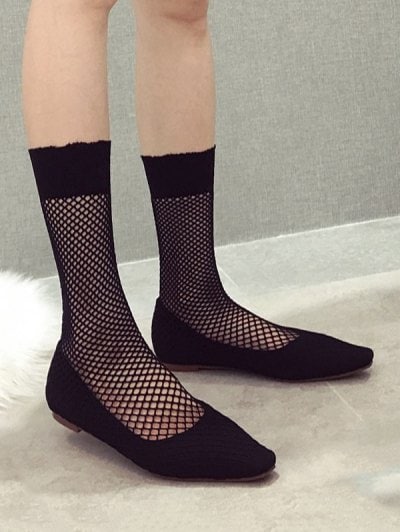Mid Calf Flat Sock Boots - Women of Edm