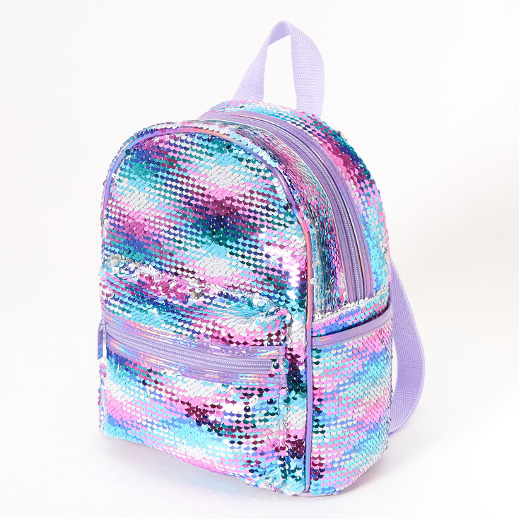 Reversible Sequin Small Backpack - Purple - Women of Edm